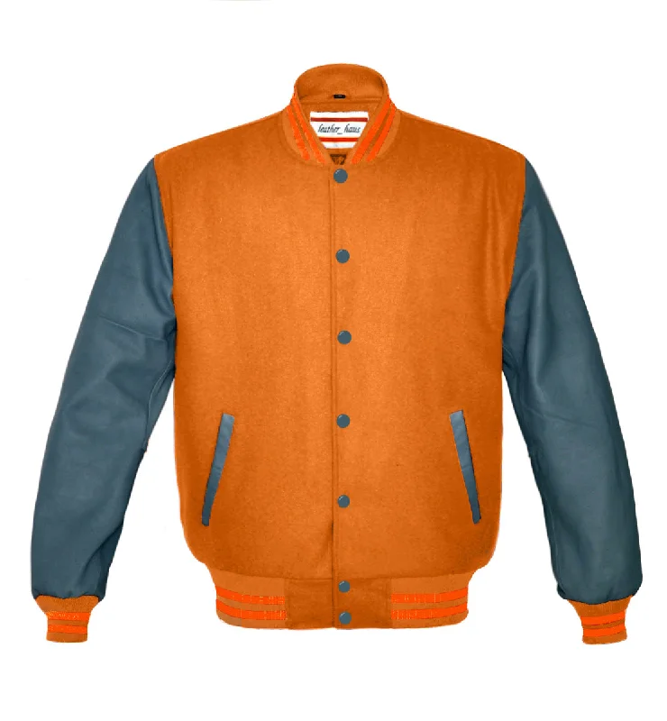 Superb Genuine Grey Leather Sleeve Letterman College Varsity Women Wool Jackets #GYSL-ORSTR-GYB Striped Jacket Polka Dot Jacket Floral Jacket Superb Genuine Grey Leather Sleeve Letterman College Varsity Women Wool Jackets #GYSL-ORSTR-GYB Striped Jacket Polka Dot Jacket Floral Jacket