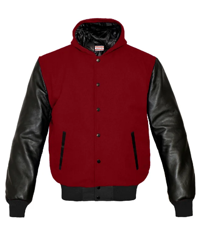 Superb Black Leather Sleeve Original American Varsity Letterman College Baseball Women Wool Hoodie Jackets #BSL-H-BB-BBAND Zippered Jacket Buttoned Jacket Snapped Jacket Superb Black Leather Sleeve Original American Varsity Letterman College Baseball Women Wool Hoodie Jackets #BSL-H-BB-BBAND Zippered Jacket Buttoned Jacket Snapped Jacket