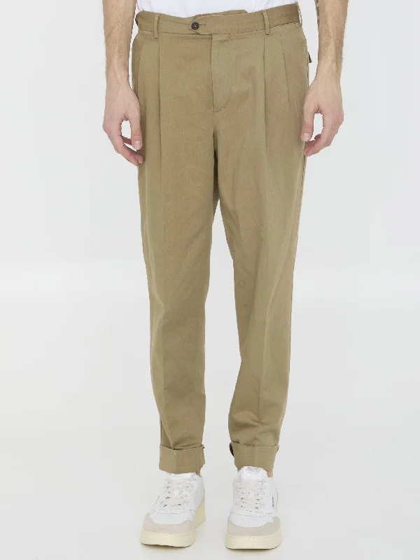 Cotton And Linen Trousers Trousers Fall Fleece