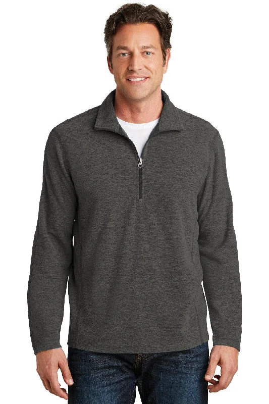 Port Authority Heather Microfleece 1/2-Zip Pullover. F234 Crew Neck Wool