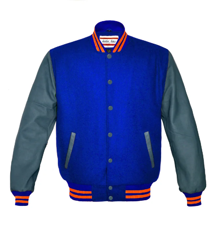 Superb Genuine Grey Leather Sleeve Letterman College Varsity Women Wool Jackets #GYSL-ORSTR-GYB Embroidered Jacket Appliqued Jacket Beaded Jacket Superb Genuine Grey Leather Sleeve Letterman College Varsity Women Wool Jackets #GYSL-ORSTR-GYB Embroidered Jacket Appliqued Jacket Beaded Jacket