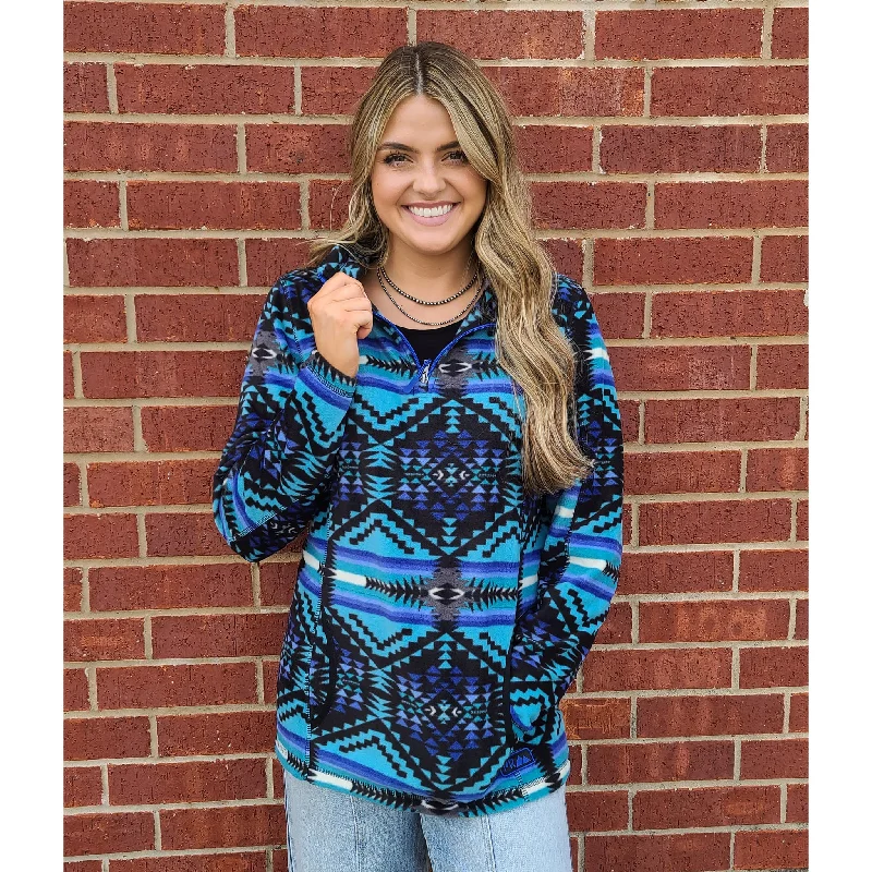 Powder River Women's Black Aztec Pullover Alpaca Blend Soft