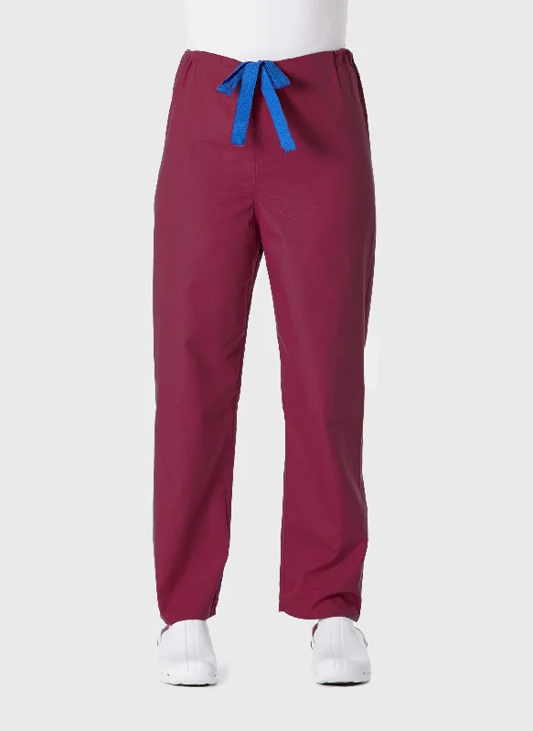 Budget Scrub Trousers - Raspberry Trousers Harem Relaxed Fit
