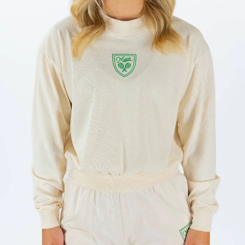 Motier Tennis Club Lightweight Pullover (Cream) Boat Neck Sweater