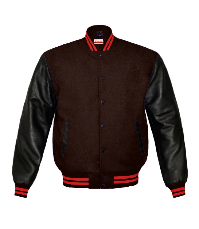 Superb Genuine Black Leather Sleeve Letterman College Varsity Women Wool Jackets #BSL-RSTR-BB Tiered Jacket Buttoned Jacket Zippered Jacket Superb Genuine Black Leather Sleeve Letterman College Varsity Women Wool Jackets #BSL-RSTR-BB Tiered Jacket Buttoned Jacket Zippered Jacket