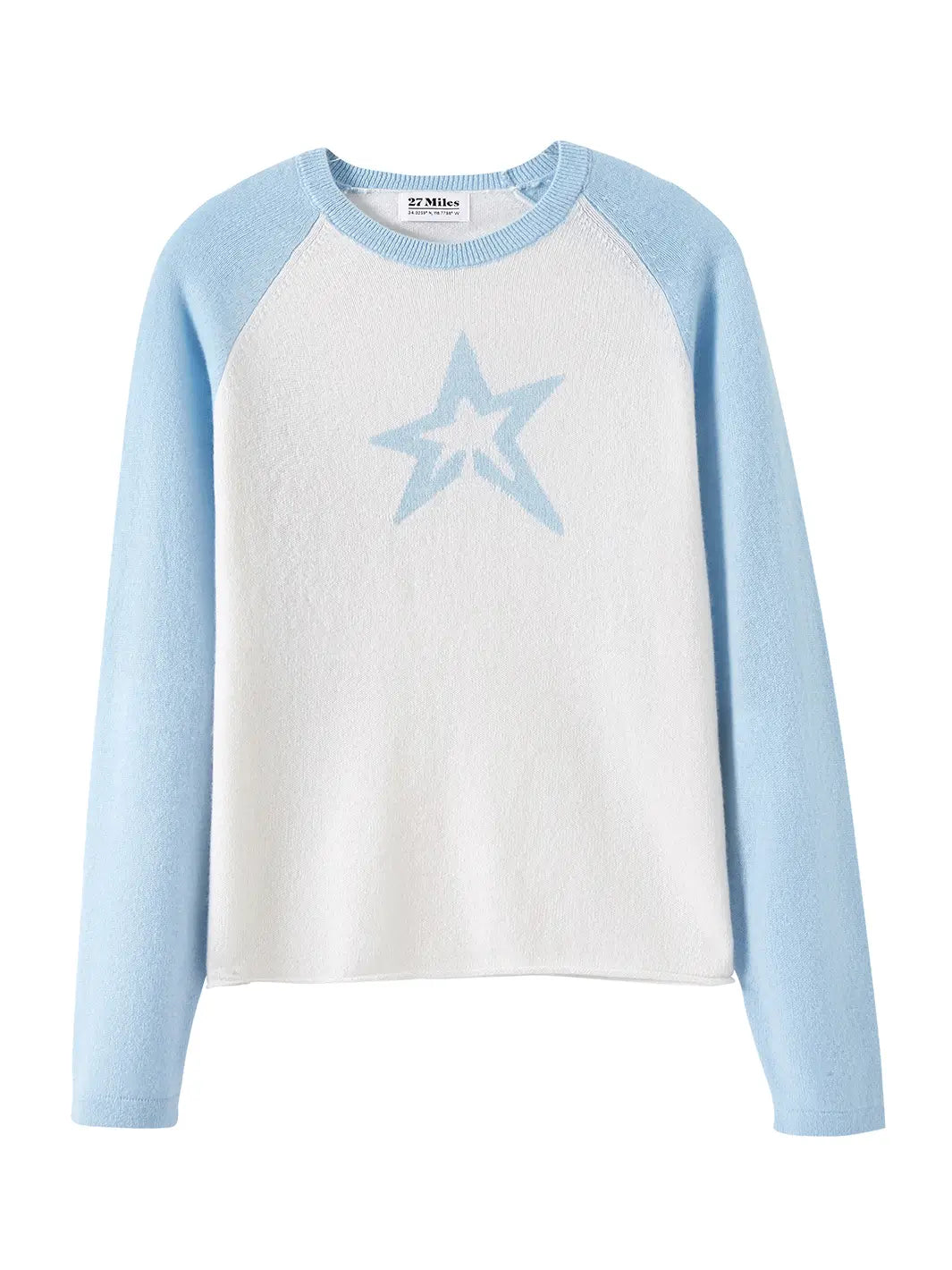 Kyra Sweater in Sky Embroidered Appliqued Beaded