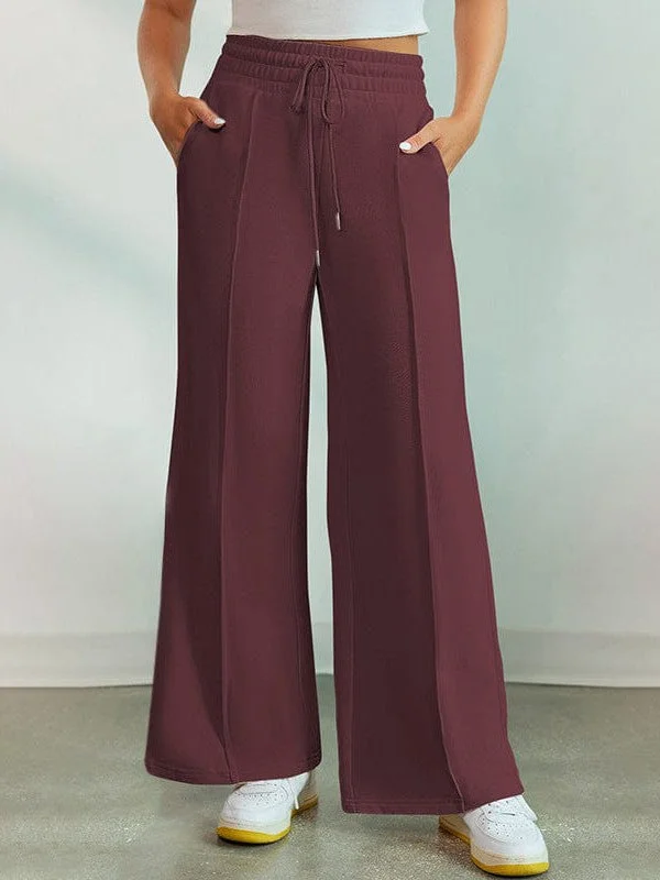 Versatile High-Waist Sports Trousers For Women In Solid Colors Trousers Vintage Classic Versatile High-Waist Sports Trousers For Women In Solid Colors Trousers Vintage Classic