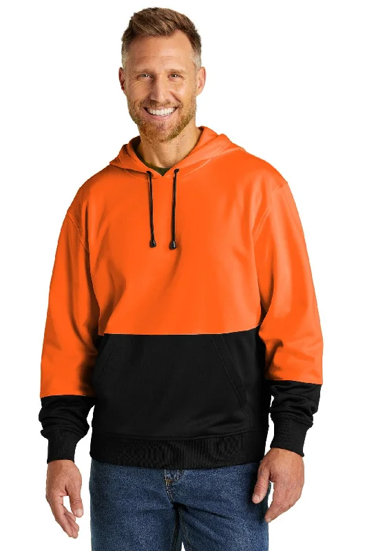 CornerStone Enhanced Visibility Fleece Pullover Hoodie CSF01 Gathered Sleeve Pullover