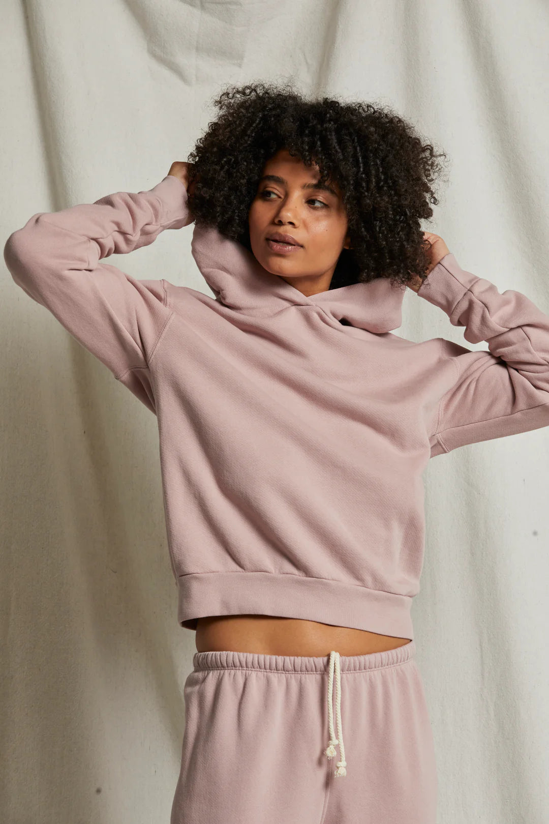 Perfect White Tee - The Heart Pullover Hoodie (mauve) Asymmetrical Neck Pullover