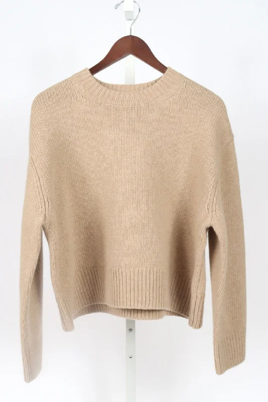 Haisley Sweater - Beige Chenille Blend Fleece Blend Nylon Blend