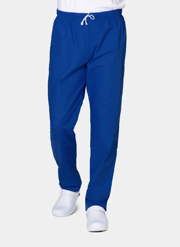 HappyFIT Unisex Scrub Trousers - Regal Blue (Galaxy) Trousers Cargo Utility