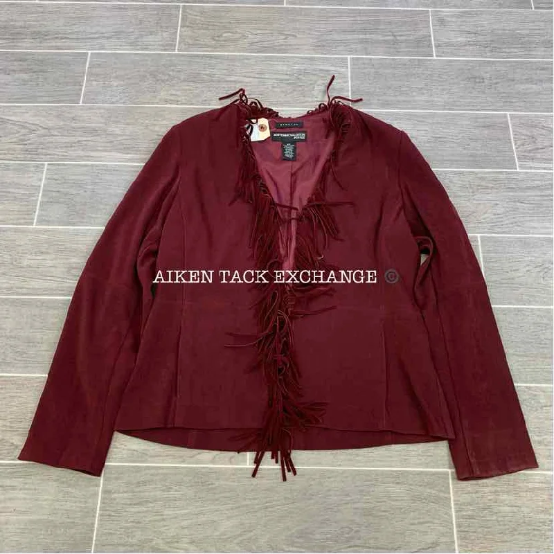 Norton McNaughton Faux Suede Fringe Jacket, Size 6 Petite Trench Coat Raincoat Waterproof Jacket Norton McNaughton Faux Suede Fringe Jacket, Size 6 Petite Trench Coat Raincoat Waterproof Jacket
