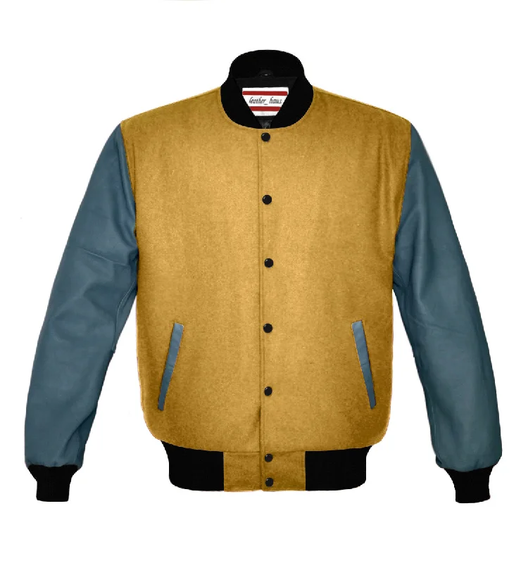 Original American Varsity Real Grey Leather Letterman College Baseball Women Wool Jackets #GYSL-BSTR-BB-BBAND Zippered Jacket Buttoned Jacket Snapped Jacket Original American Varsity Real Grey Leather Letterman College Baseball Women Wool Jackets #GYSL-BSTR-BB-BBAND Zippered Jacket Buttoned Jacket Snapped Jacket