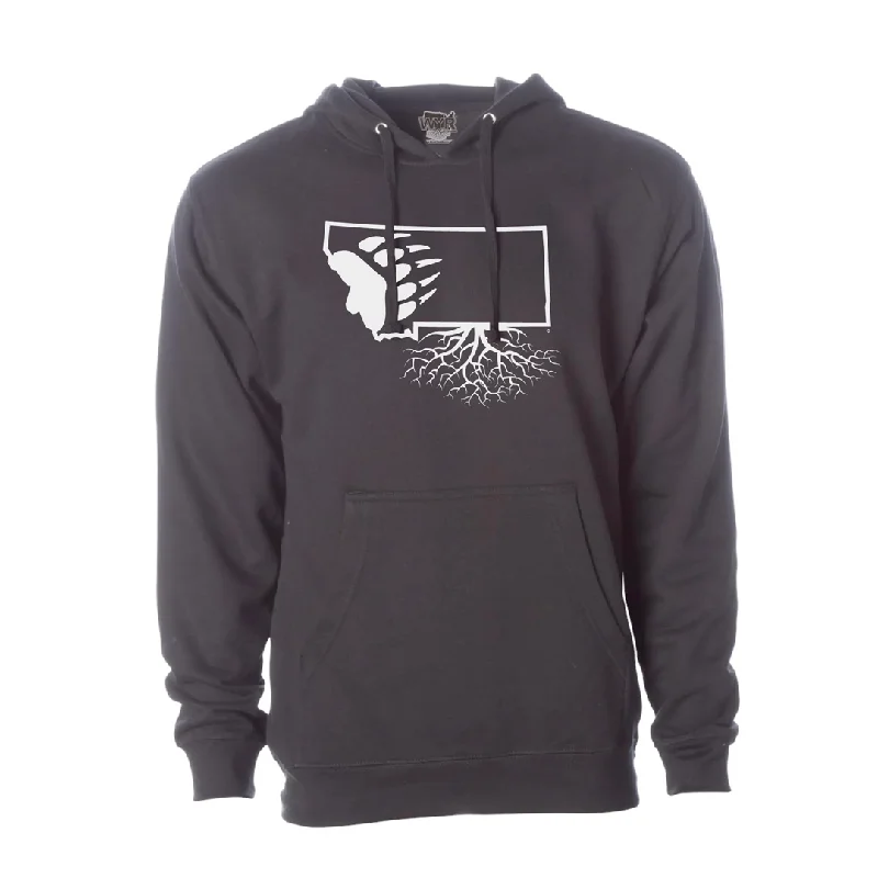 UM Griz Paw Midweight Pullover Hoodie (Unisex) Oblong Neck Pullover