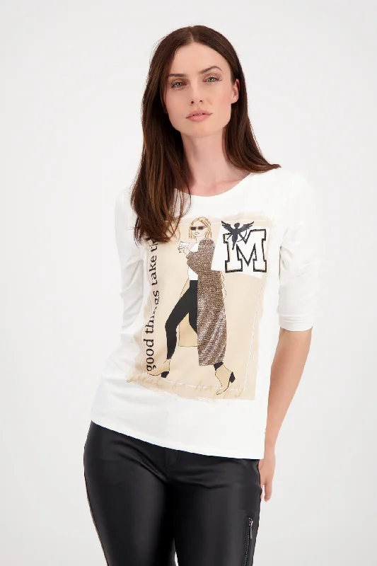Pullover, schwarz Slim Sleeve Pullover