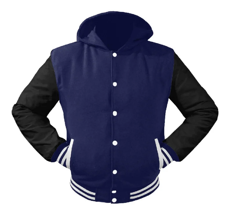 Superb Black Leather Sleeve Original American Varsity Letterman College Baseball Women Wool Hoodie Jackets #BSL-WSTR-WB-H Knit Jacket Woven Jacket Fleece Jacket Superb Black Leather Sleeve Original American Varsity Letterman College Baseball Women Wool Hoodie Jackets #BSL-WSTR-WB-H Knit Jacket Woven Jacket Fleece Jacket