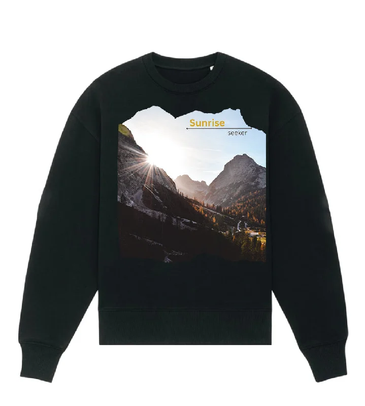 Organic Sweater -  sunrise seeker Long Sweater Short Sweater Cropped Sweater