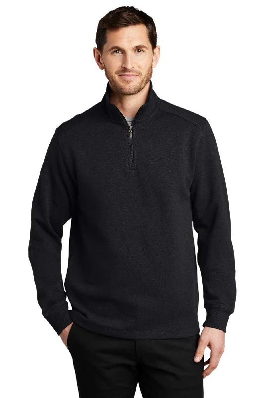 Port Authority Slub Fleece 1/4-Zip Pullover. F295 Asymmetrical Neck Pullover
