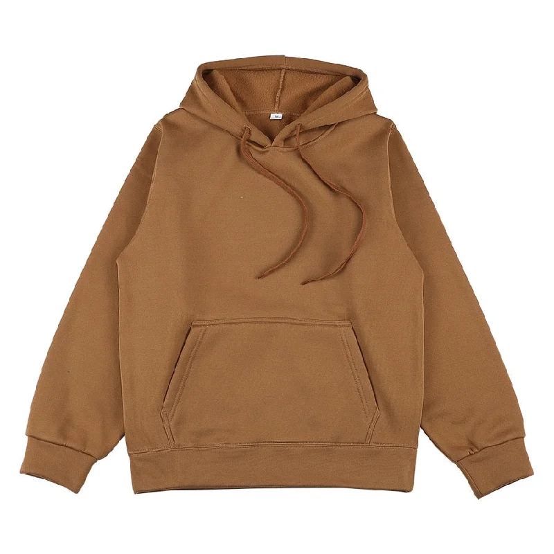 Basic Pullover Hoodie Elbow Length Sleeve