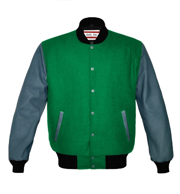 Original American Varsity Real Grey Leather Letterman College Baseball Women Wool Jackets #GYSL-BSTR-GYB-BBAND One-Shoulder Jacket Off-the-Shoulder Jacket Asymmetrical Jacket Original American Varsity Real Grey Leather Letterman College Baseball Women Wool Jackets #GYSL-BSTR-GYB-BBAND One-Shoulder Jacket Off-the-Shoulder Jacket Asymmetrical Jacket