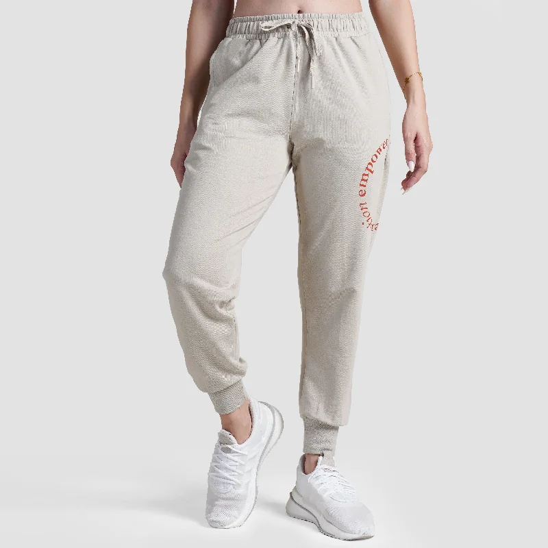 Empower Motion Trousers (Beige) Trousers High Rise Slim Fit