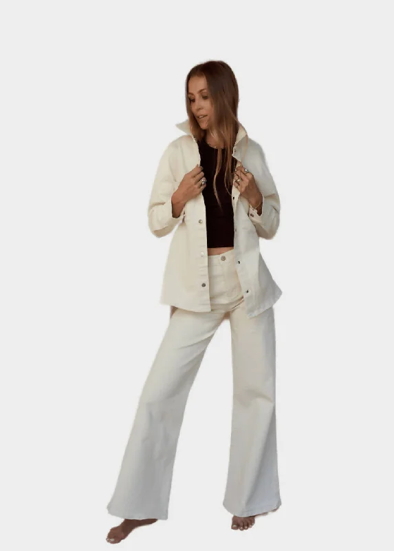 Penelope Shirt Jacket Natural Jacket Blazer Coat