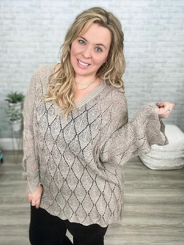 Gorgeous Warm Gray Lightweight Knit Sweater from Easel Faux Fur Fabric Real Fur Fabric Shearling Fabric
