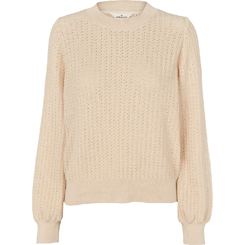Basic Apparel - Joda Sweater - Birch Cable Knit Ribbed Knit Lace Knit