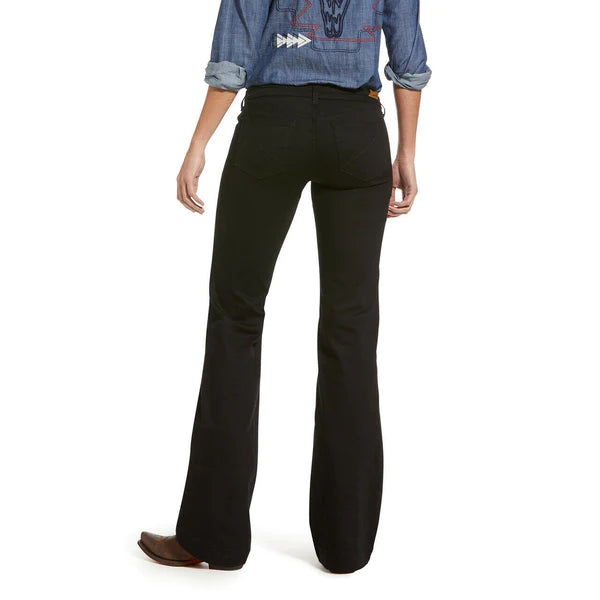 Women's Ariat Trouser Forever Black Mid Rise Jeans Trousers Hiking Durable