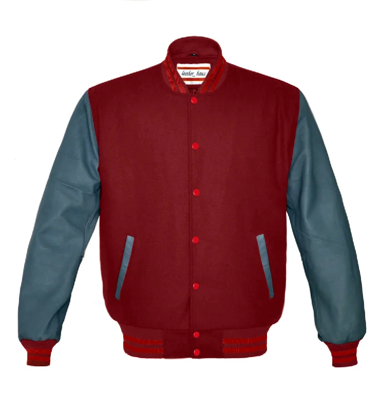 Superb Genuine Grey Leather Sleeve Letterman College Varsity Women Wool Jackets #GYSL-RSTR-RB Faux Fur Jacket Real Fur Jacket Shearling Jacket Superb Genuine Grey Leather Sleeve Letterman College Varsity Women Wool Jackets #GYSL-RSTR-RB Faux Fur Jacket Real Fur Jacket Shearling Jacket