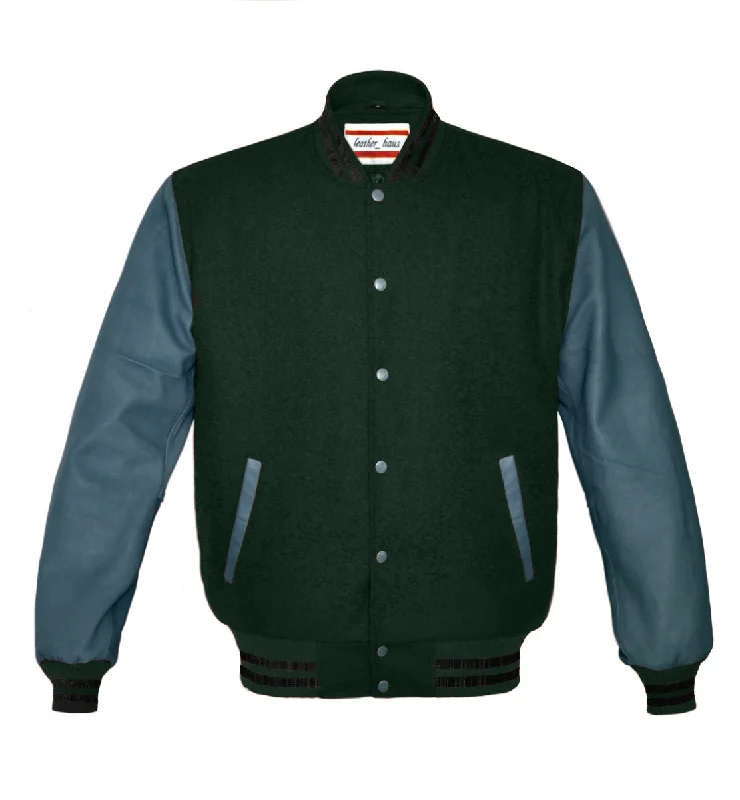Superb Genuine Grey Leather Sleeve Letterman College Varsity Women Wool Jackets #GYSL-BSTR-GYB Herringbone Jacket Checkered Jacket Solid Jacket Superb Genuine Grey Leather Sleeve Letterman College Varsity Women Wool Jackets #GYSL-BSTR-GYB Herringbone Jacket Checkered Jacket Solid Jacket
