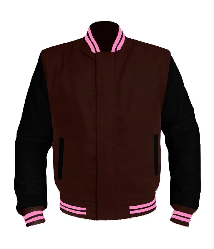 Original American Varsity Black Leather Sleeve Letterman College Baseball Women Wool Jackets #BSL-PKSTR-BZ Knit Fabric Woven Fabric Fleece Fabric Original American Varsity Black Leather Sleeve Letterman College Baseball Women Wool Jackets #BSL-PKSTR-BZ Knit Fabric Woven Fabric Fleece Fabric
