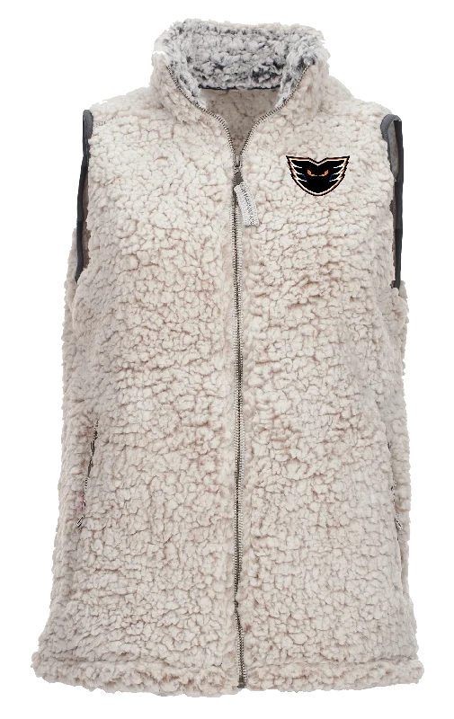 Weekender Sherpa Jacket Vest Boat Neck Shawl Collar Notched Collar