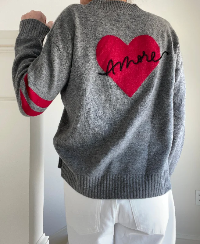 Amore Cashmere V-Neck Sweater Lace Blend Ribbed Blend Corduroy Blend