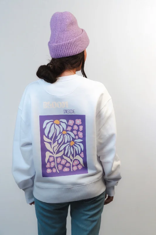 Organic Sweater  - bloom inside Turtle Neck Boat Neck Asymmetrical Neck