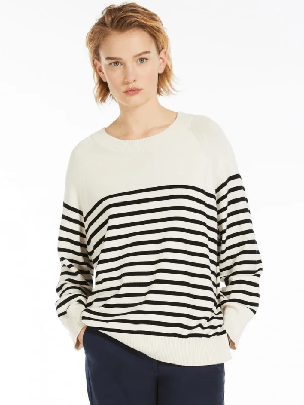 Weekend By Max Mara PEPATO Striped Viscose Sweater 2415361061600 Col 013 Elegant Classic Vintage