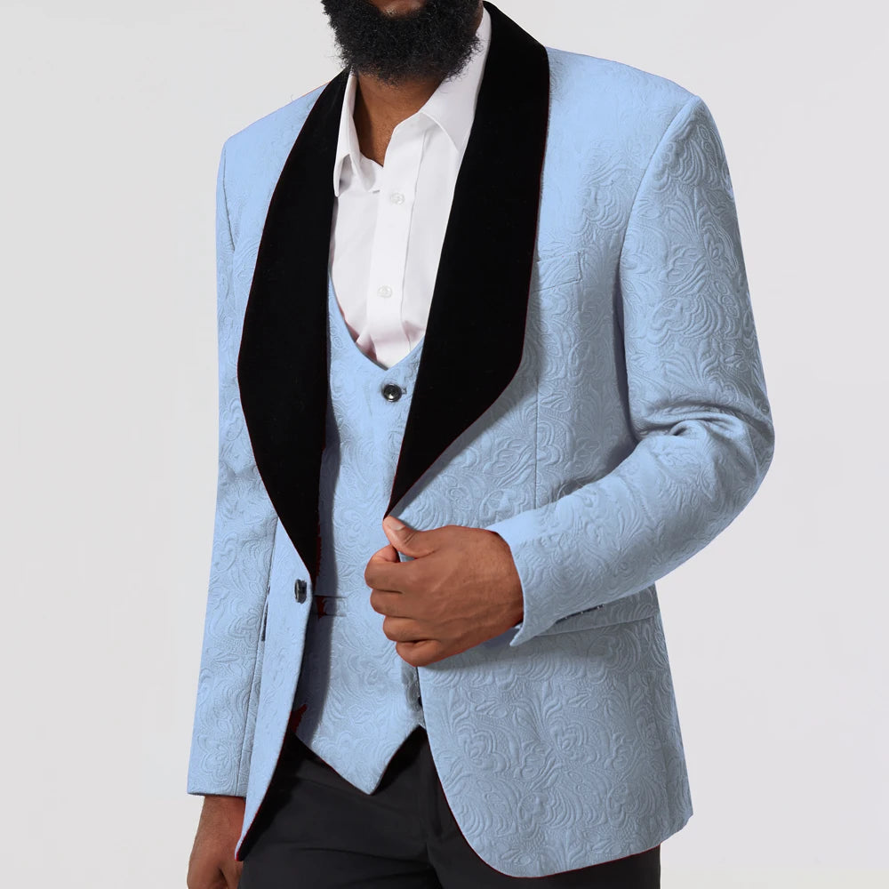 Men Suits Groom Tuxedos Shawl Satin Lapel Groomsmen Wedding Best Man ( Jacket+Pants+Vest ) Terno Masculino Prom Costume Homme Chenille Fabric Brocade Fabric Lace Fabric Men Suits Groom Tuxedos Shawl Satin Lapel Groomsmen Wedding Best Man ( Jacket+Pants+Vest ) Terno Masculino Prom Costume Homme Chenille Fabric Brocade Fabric Lace Fabric