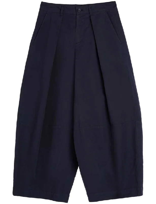 YMC Deadbeat Trousers Navy Chinos Cotton Straight Leg