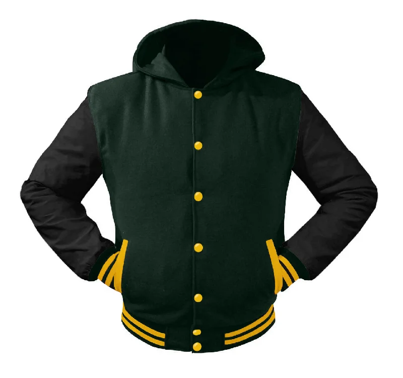 Superb Black Leather Sleeve Original American Varsity Letterman College Baseball Women Wool Hoodie Jackets #BSL-YSTR-YB-H Knit Fabric Woven Fabric Fleece Fabric Superb Black Leather Sleeve Original American Varsity Letterman College Baseball Women Wool Hoodie Jackets #BSL-YSTR-YB-H Knit Fabric Woven Fabric Fleece Fabric