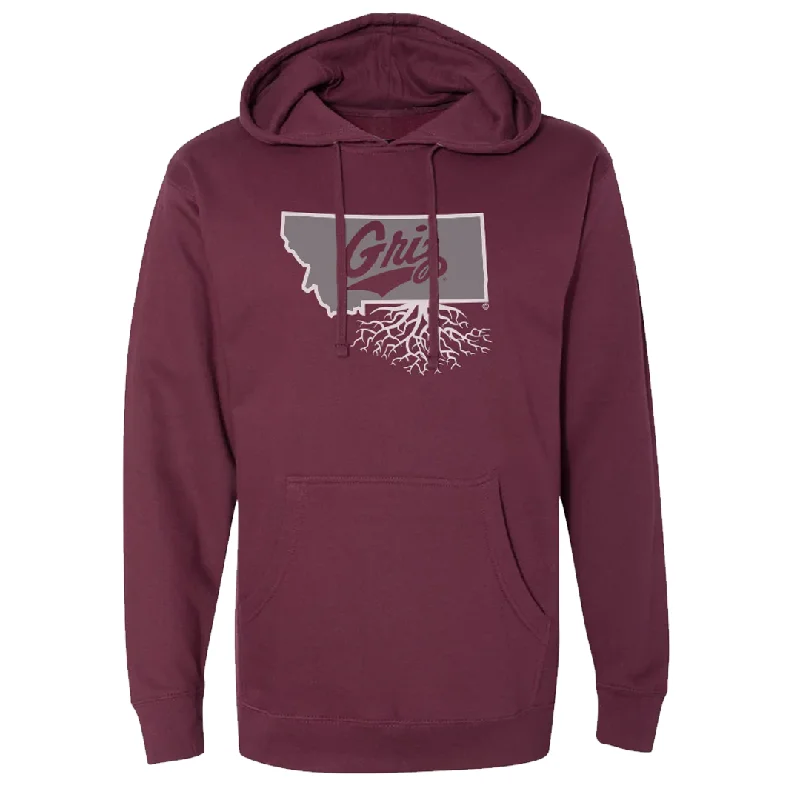 UM Griz Signature Midweight Pullover Hoodie (Unisex) One Shoulder Top