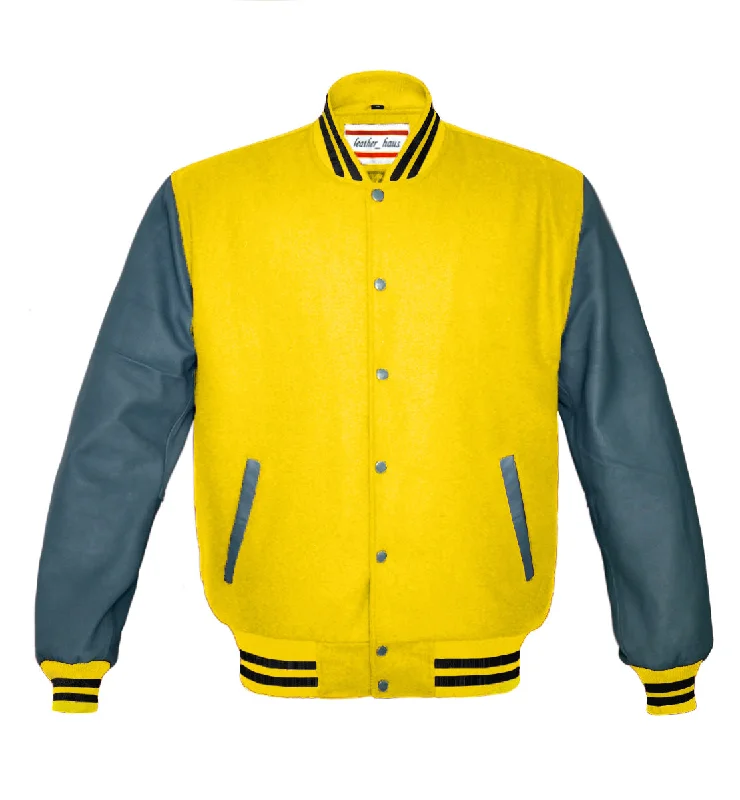 Superb Genuine Grey Leather Sleeve Letterman College Varsity Women Wool Jackets #GYSL-BSTR-GYB Plaid Jacket Tartan Jacket Houndstooth Jacket Superb Genuine Grey Leather Sleeve Letterman College Varsity Women Wool Jackets #GYSL-BSTR-GYB Plaid Jacket Tartan Jacket Houndstooth Jacket