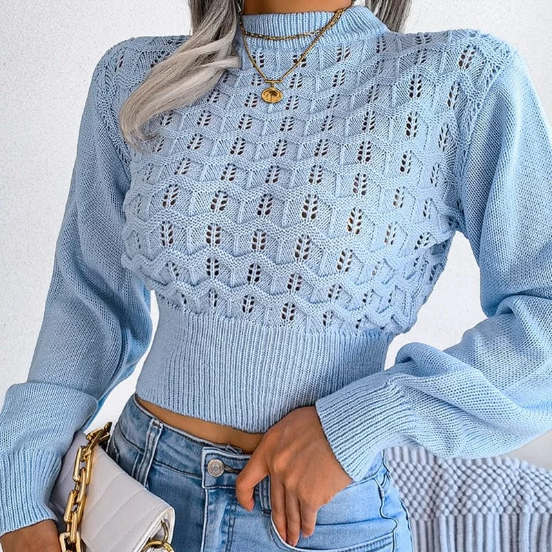 Autumn Knitted Sexy Women's Sweater Modern Contemporary Chic