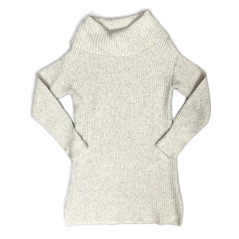 Dress Sweater By Caslon In Cream, Size: M Mesh Blend Leather Blend Suede Blend