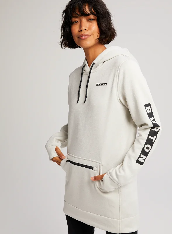 Burton Womens Oak Long Pullover Hoodie Bateau Neck Pullover