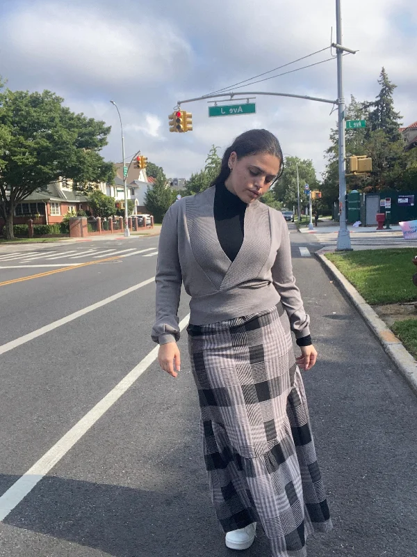 ATLANTA RIBBED SWEATER Satin Blend Silk Blend Wool Blend