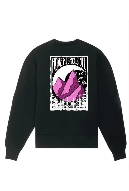 Organic Sweater - Adventurous life High Neck Crew Neck V-Neck