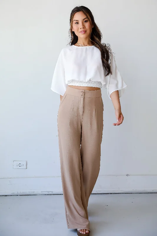 FINAL SALE - Effortless Intention Mocha Trouser Pants Trousers Canvas Durable