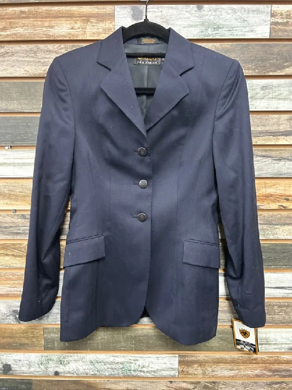 USED Ariat Ladies Show Jacket 10R Navy Striped Jacket Polka Dot Jacket Floral Jacket USED Ariat Ladies Show Jacket 10R Navy Striped Jacket Polka Dot Jacket Floral Jacket