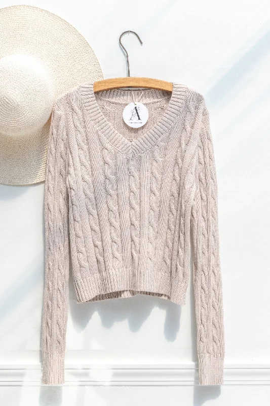 Louisa Cropped Sweater Wool Sweater Cotton Sweater Cashmere Sweater