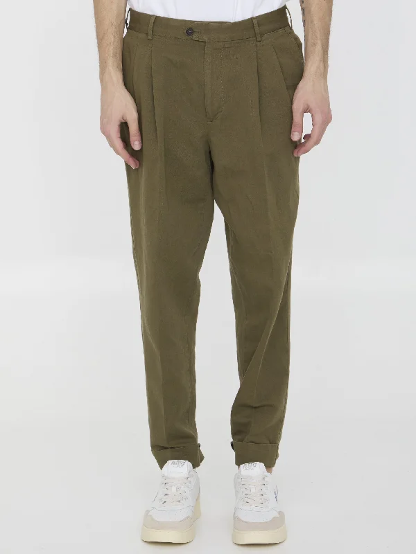 Cotton And Linen Trousers Trousers Vintage Classic